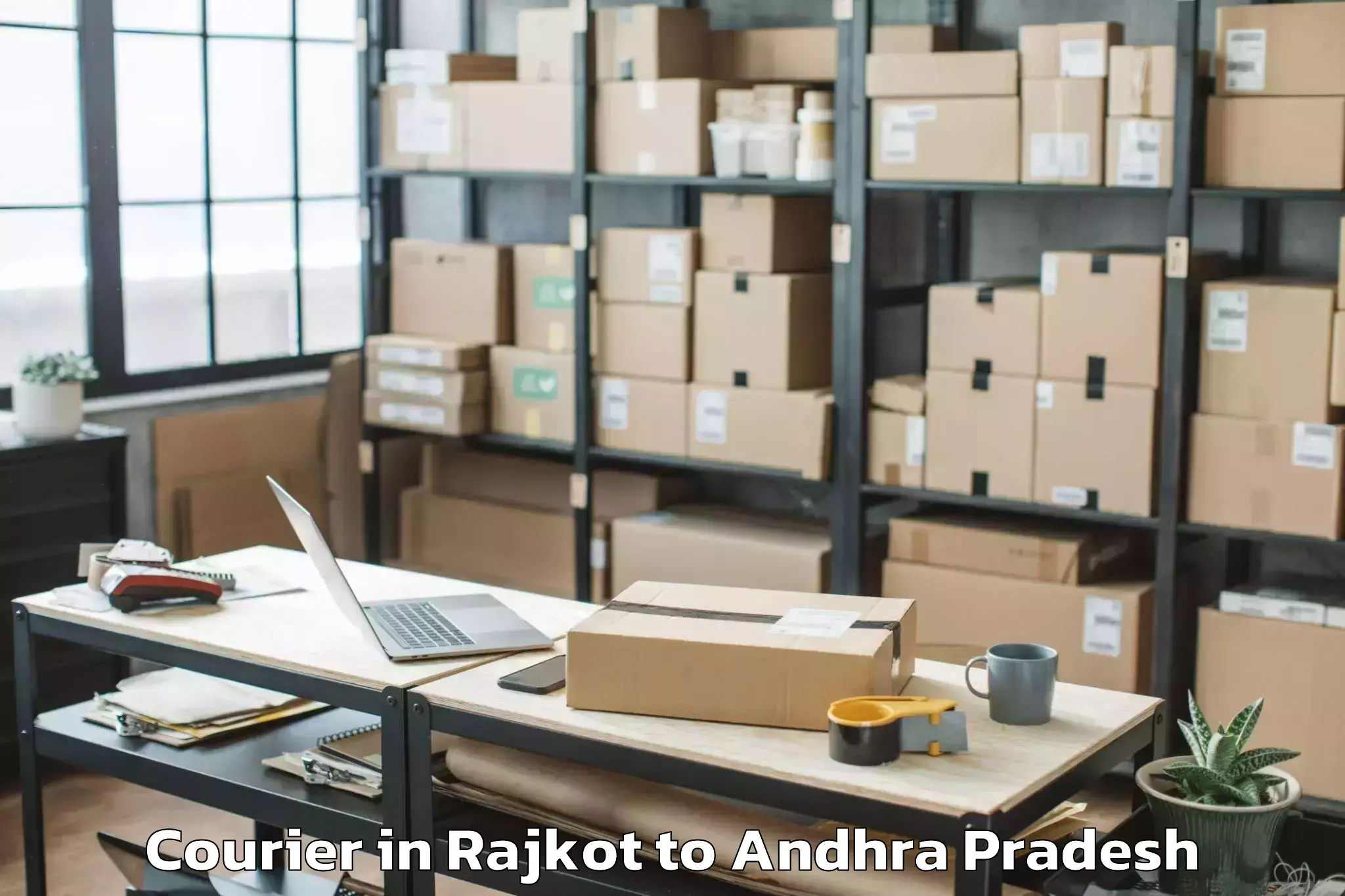 Reliable Rajkot to Uppalaguptam Courier